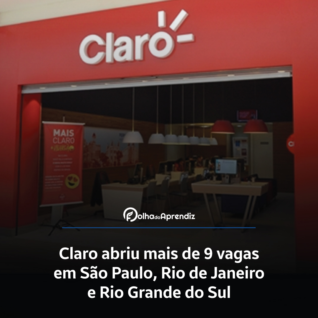 Vaga Jovem Aprendiz Claro