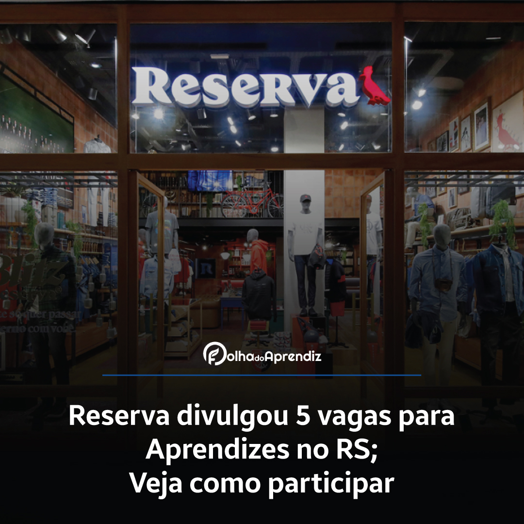 Vaga Jovem Aprendiz Reserva