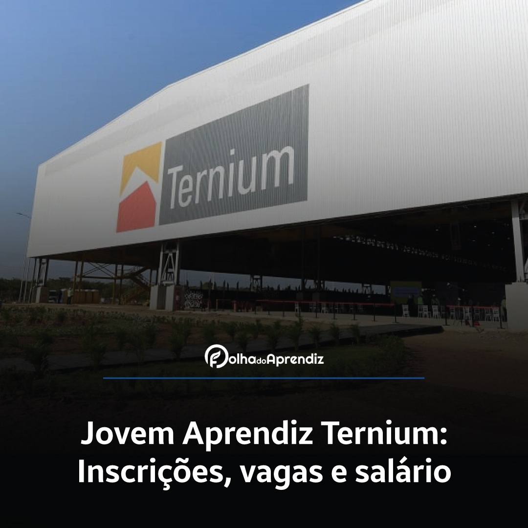 Jovem Aprendiz Ternium Brasil 2024: Vagas e Inscrições abertas