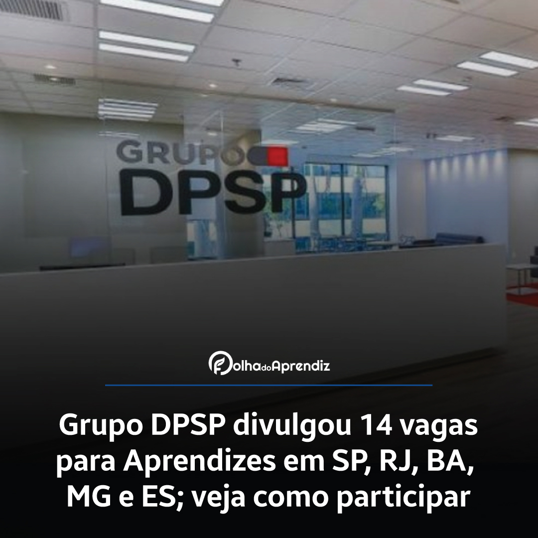 Vaga Jovem Aprendiz Grupo DPSP3